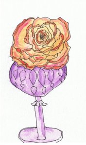 Adelaide's Flower Watercolor by Hudley