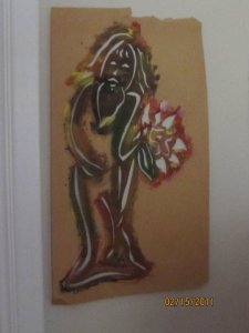Man Flower stencil